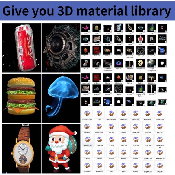 HD‎ 3D Hologram Fan & Projector, 20.5" Display with WiFi, Bluetooth, 1500 Video - Picture 10 of 10